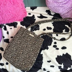 90s Vintage Nine West Cheetah Print Shoulder Bag